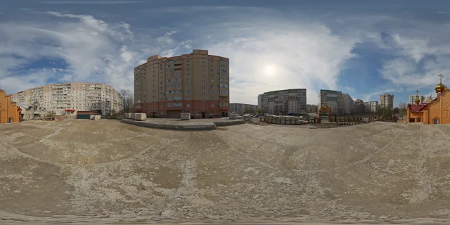 Patio de maniobras en 360° · Foto de depósito en alquiler en Queru Queru, Cochabamba